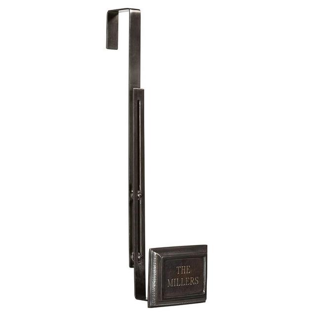 Ella Hammered Metal Adjustable Door Wreath Hanger, Antique Bronze finish