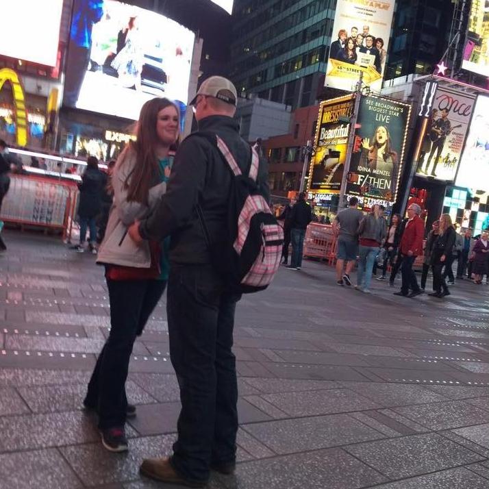josh giving breanna her promise ring
@ times square 2014