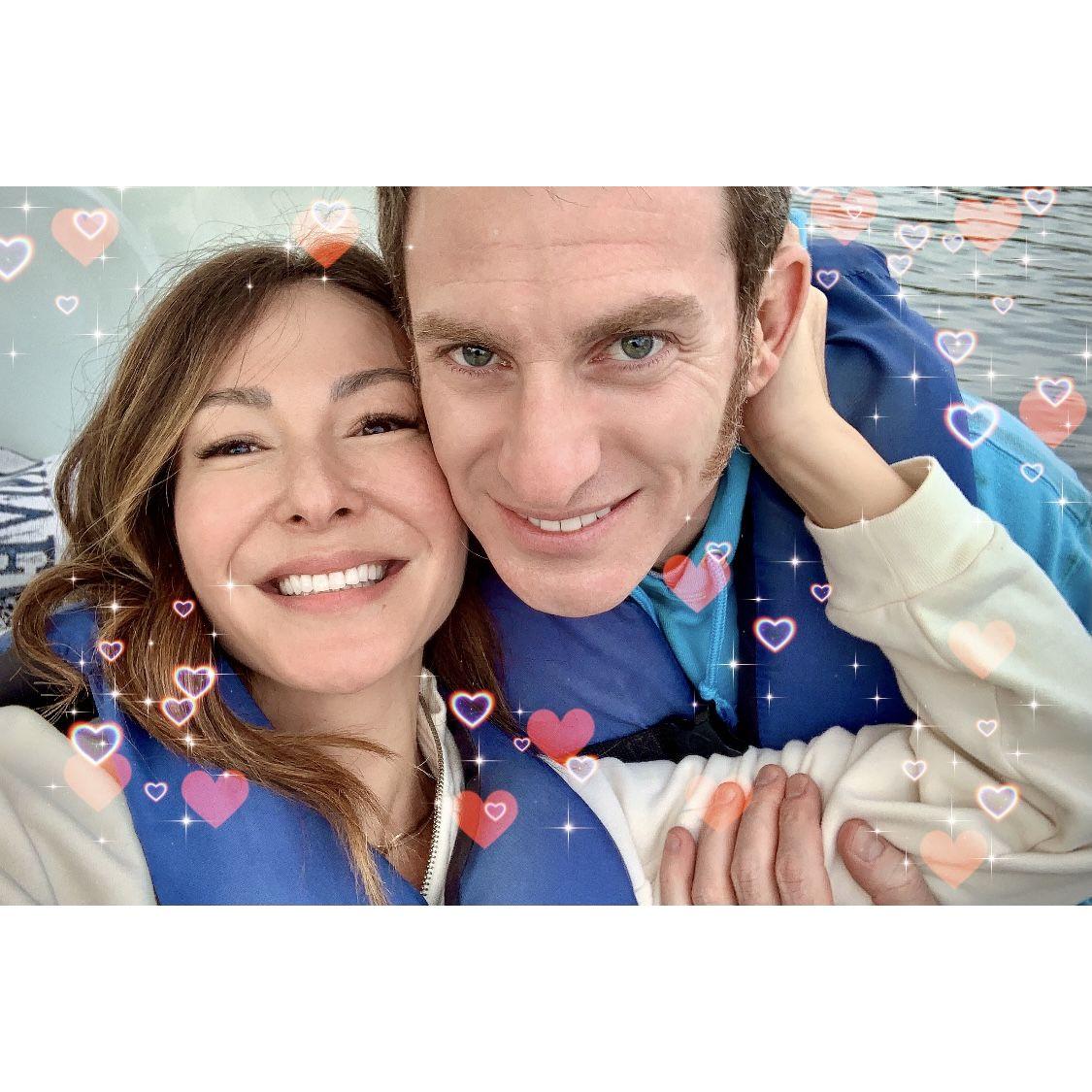 Colin took Florence on a romantic excursion - swan boating at Echo Park Lake.