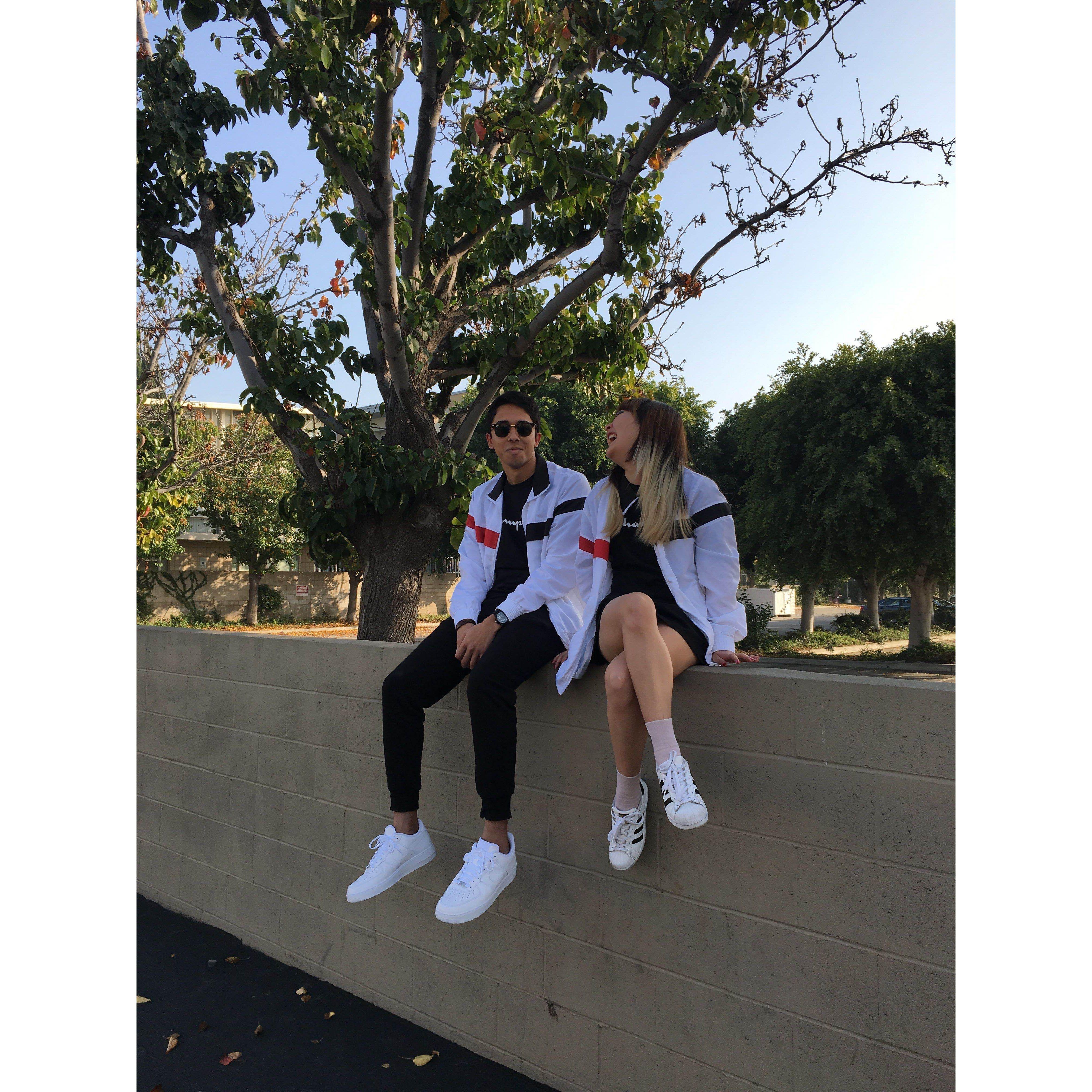 We love making matching fits! This was to celebrate one year together.
