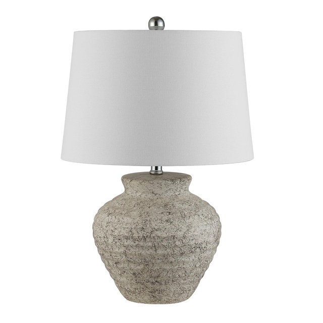 Ledger Ceramic Table Lamp - Light Grey - Safavieh
