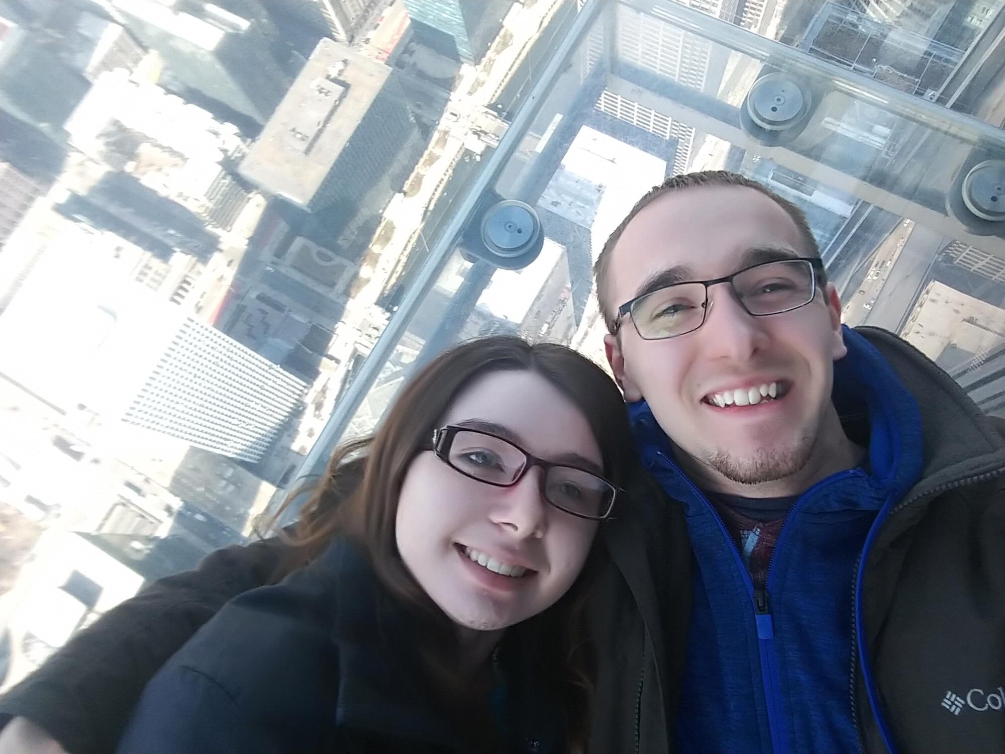 Enjoying the 45 seconds we had together on glass 1300+ over Chicago!