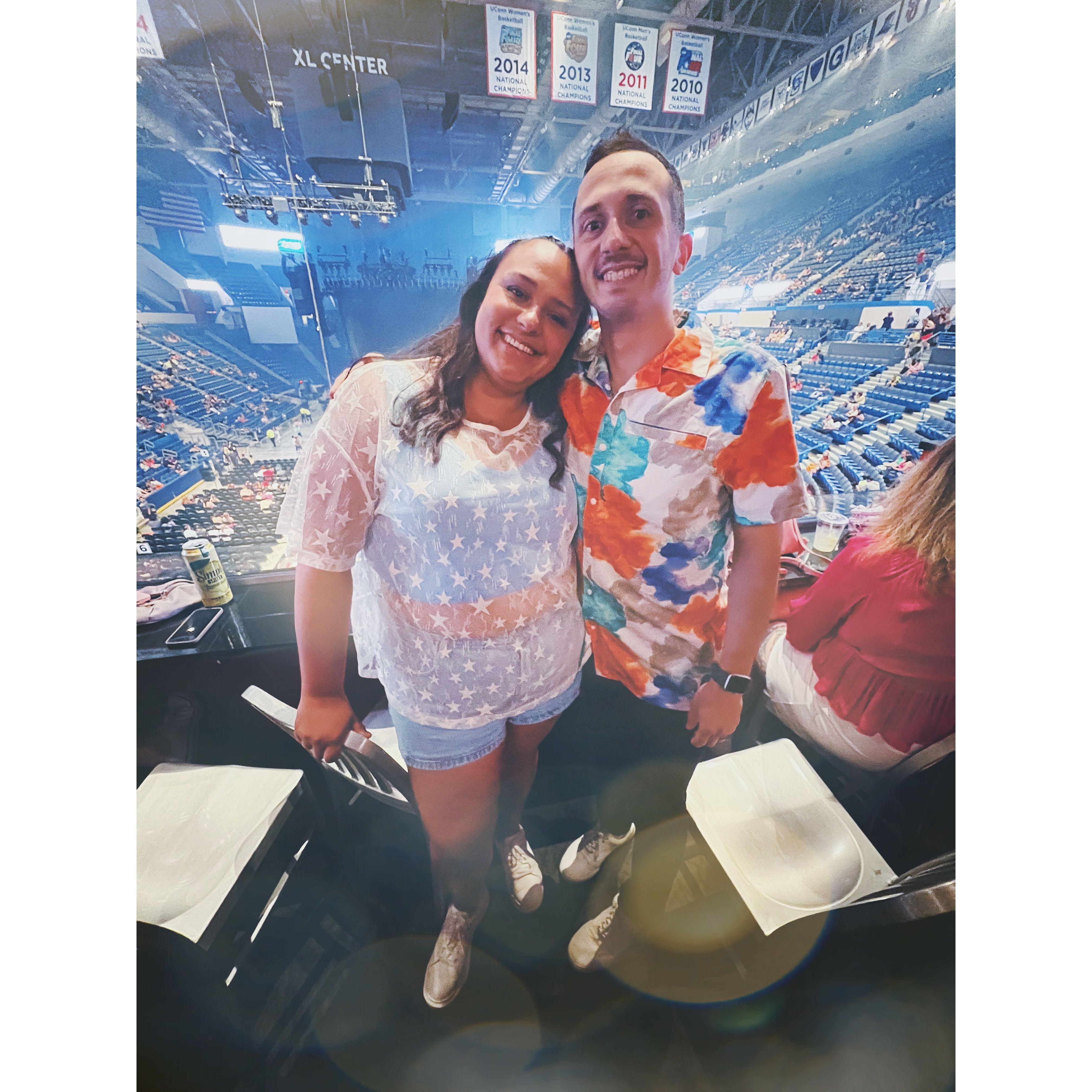 Watching Lizzo kill it at XL center in Hartford!