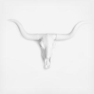 Resin Faux Taxidermy Cow Skull