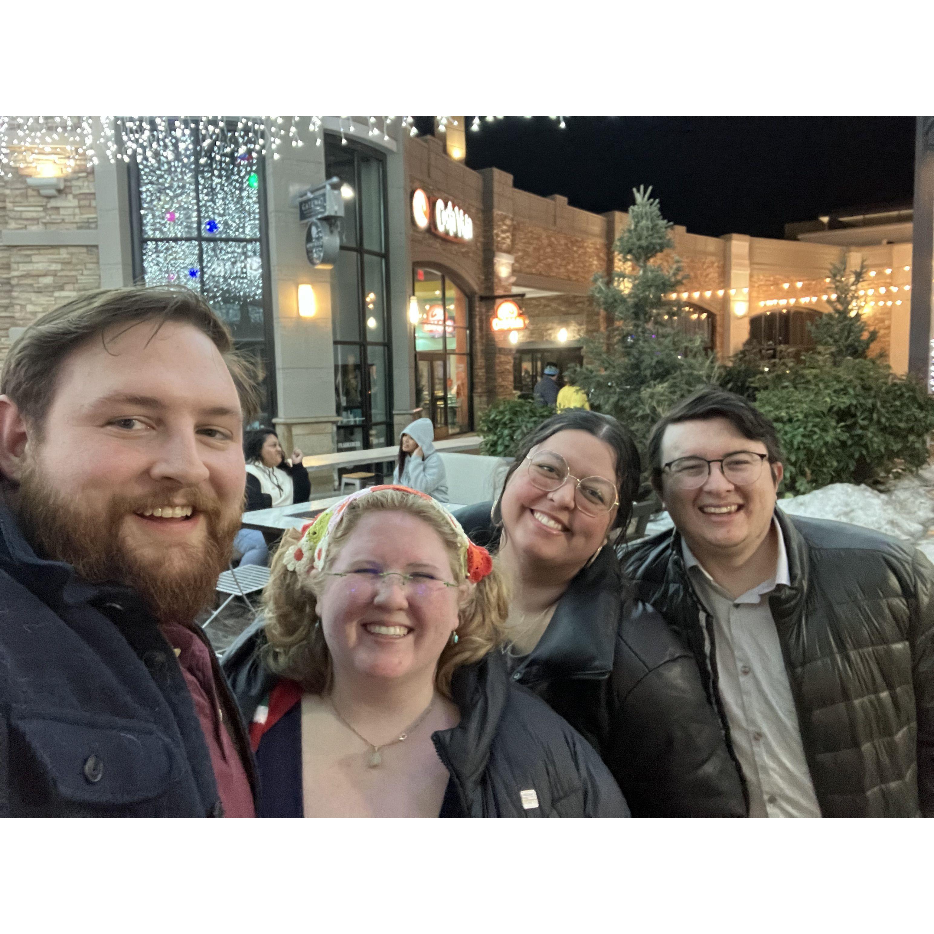 A double date with our friends in January 2024