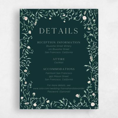Green Floral Wedding Enclosure - Mirto