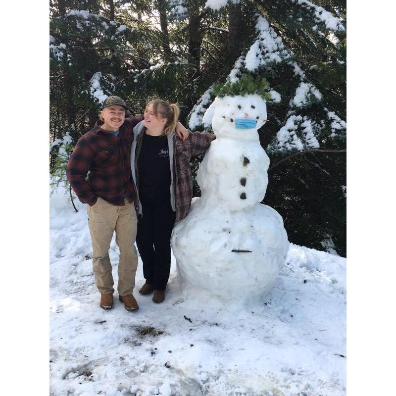 We went with Hera's family to find a Christmas tree and found this fabulous snowman. We ended up taking home a Charlie Brown Christmas tree that year.