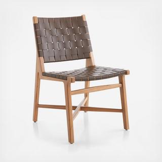 Taj Leather Strap Dining Chair