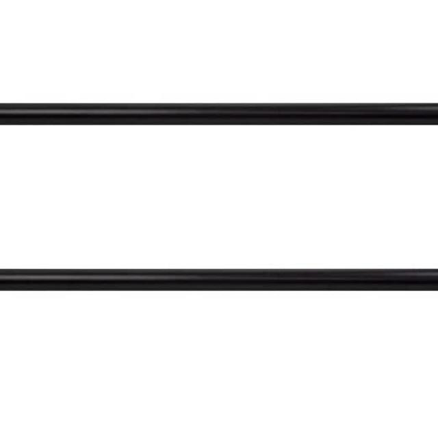 Solus BB-335-2PK Commercial Extra Long 22" Aluminum Cross Arm Ladder Rest for Outdoor Lamp Posts and Poles, Easy to Mount, Maintenance Free and Weather Resistant, Black Bar with Black Caps, Pack of 2