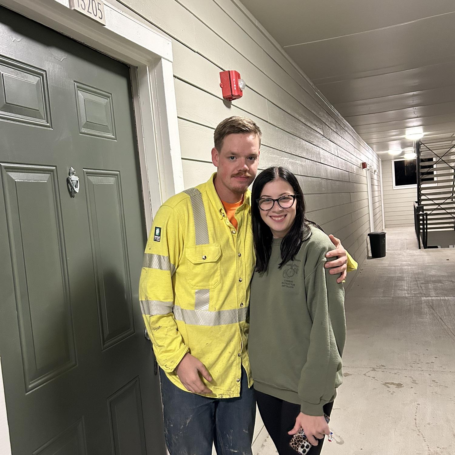Our very first apartment together- January 2024