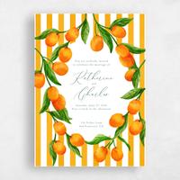 Orange Wedding Invitation - Tropea Portrait