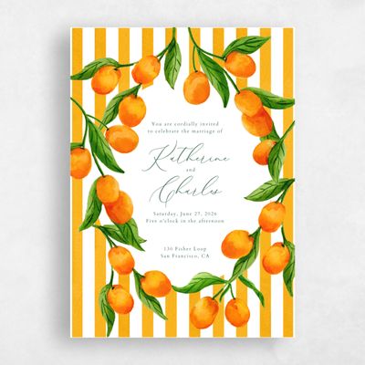 Multi-Colored Wedding Invitation - Tropea Portrait