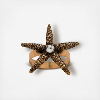 Skinny Starfish Napkin Ring, Set of 4