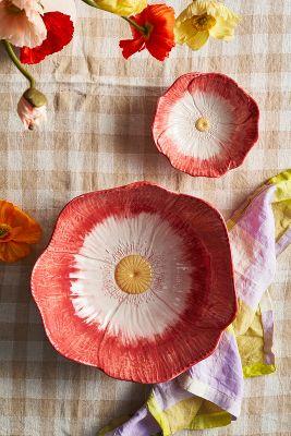 Petals Stoneware Bowl, Red