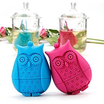 2pcs Silicone Mini Owl Tea Bag Infuser
