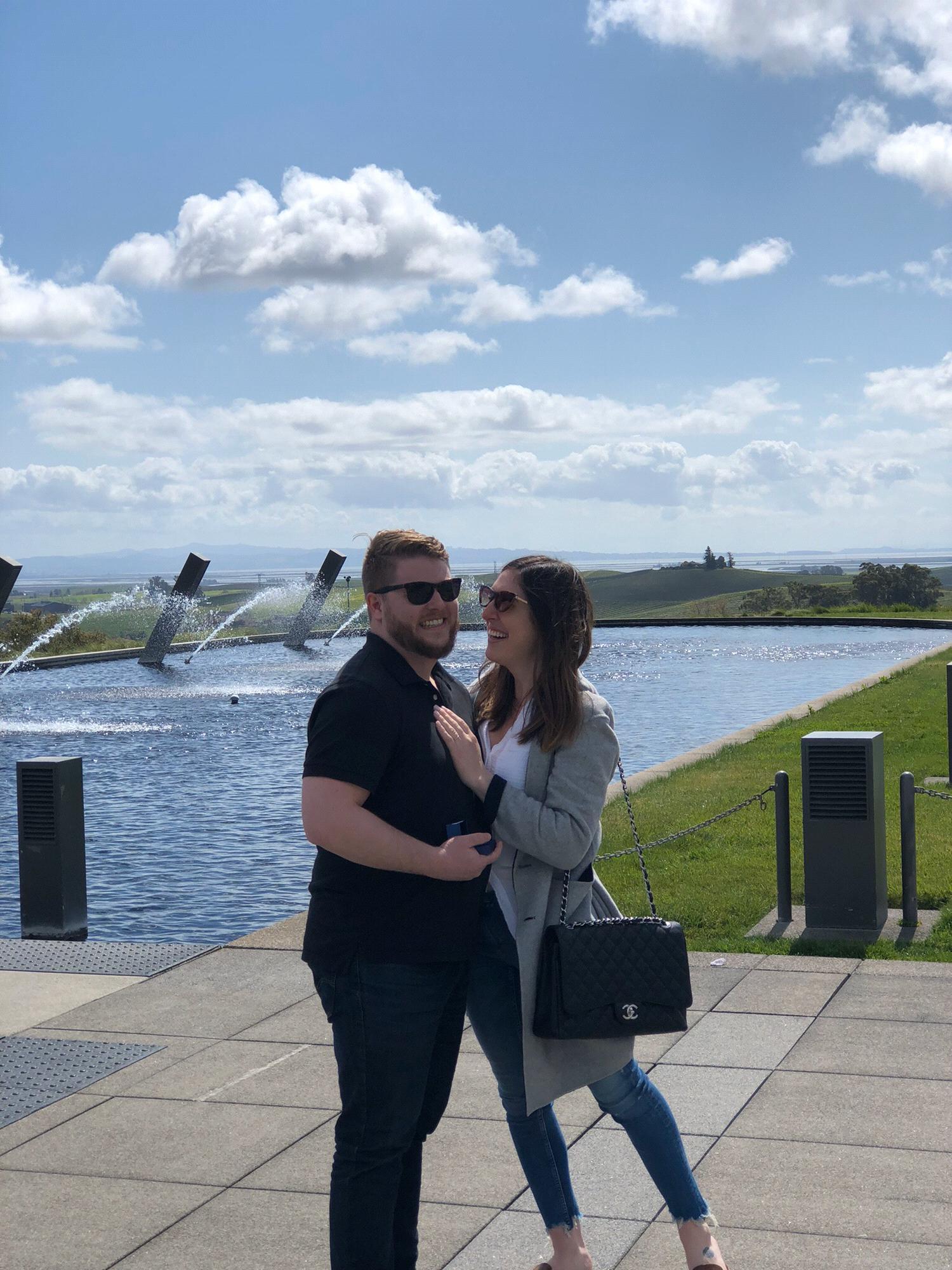 We got engaged March 23, 2019 at Artesa Vineyards in Napa Valley, CA (with some help from Ry’s brother Owen and our friend Nick Hall)