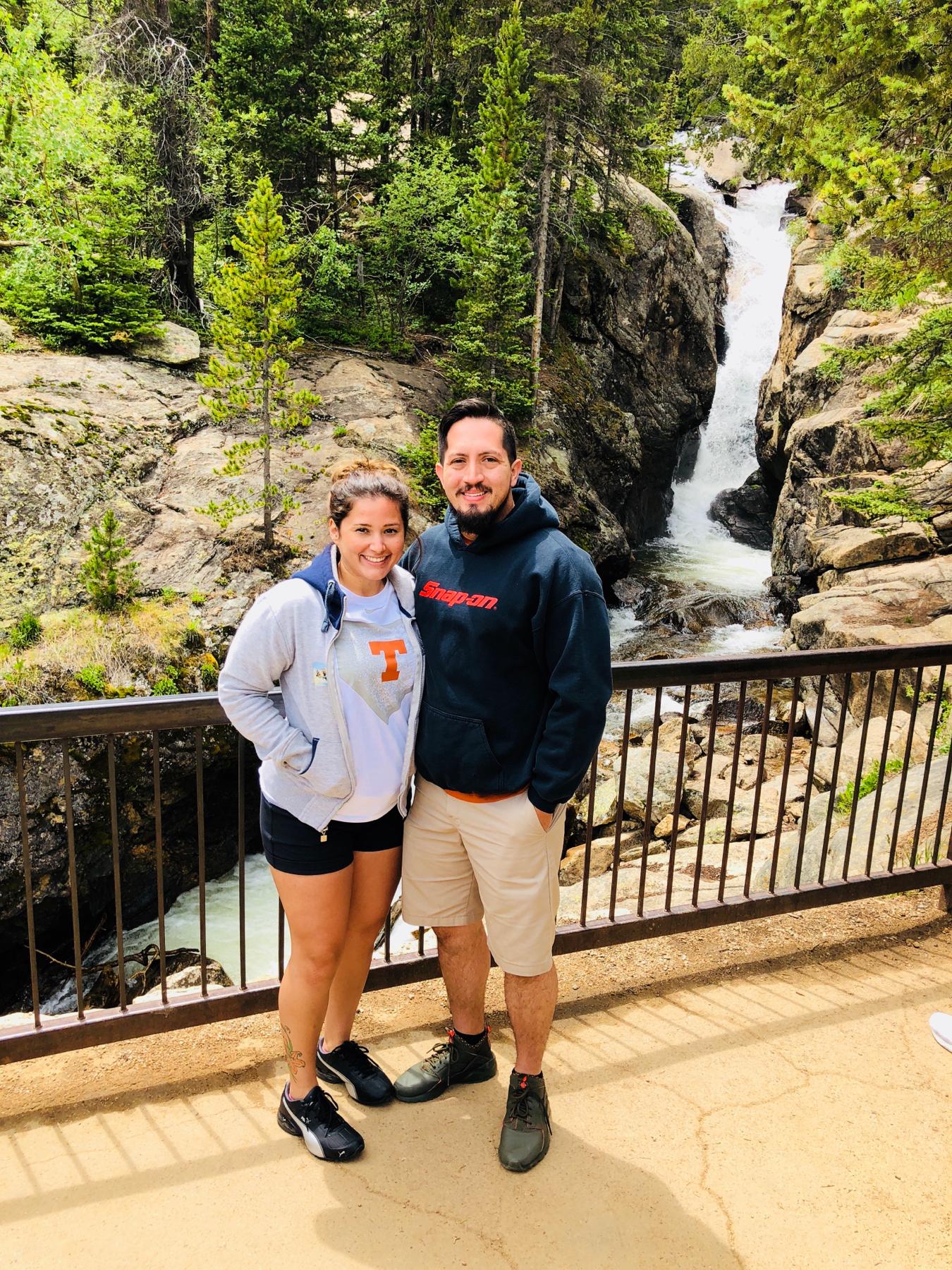 The 7 falls in Colorado, it was cold that day!!