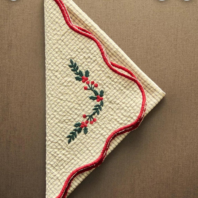 SET OF CHRISTMAS COTTON NAPKINS