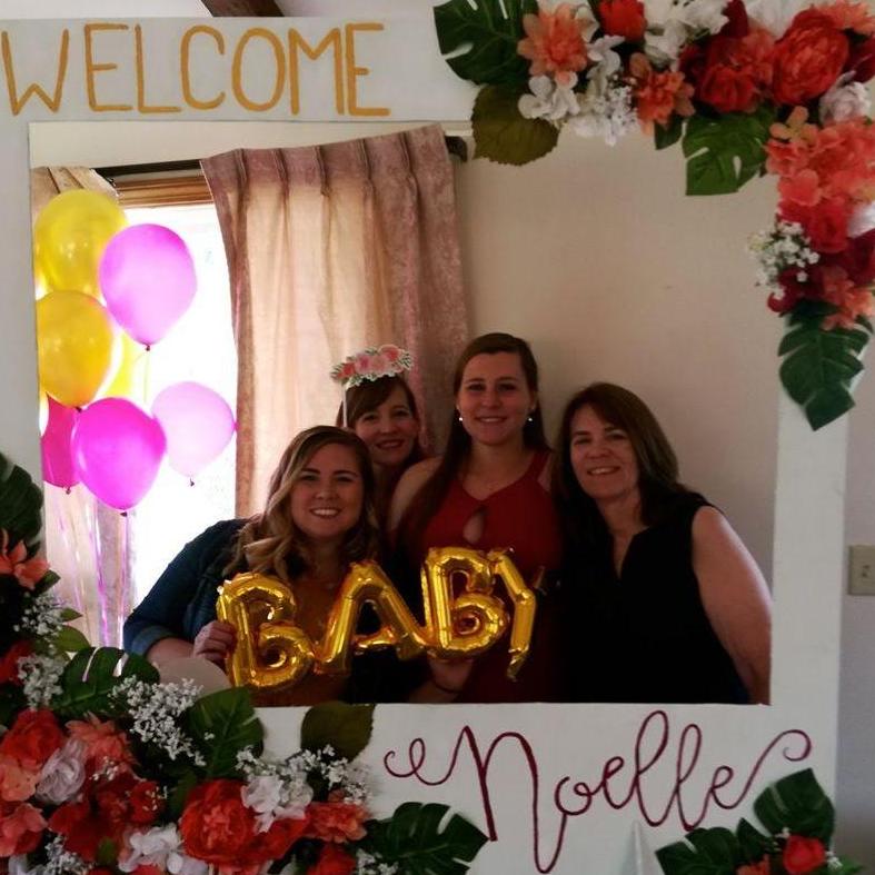 Michelle, Sisters Nicole & Kaitlin, and Mom at Noelle's Baby Shower - South Berwick, ME - September 22, 2018