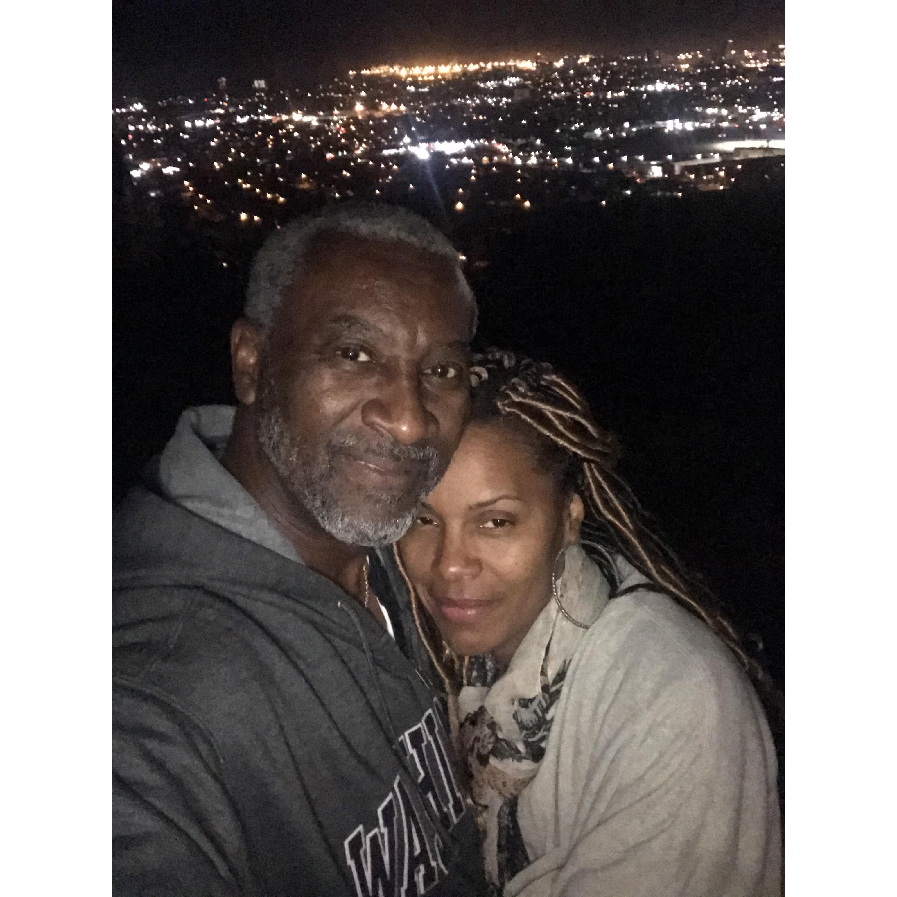 Under the moonlight in Signal Hill.