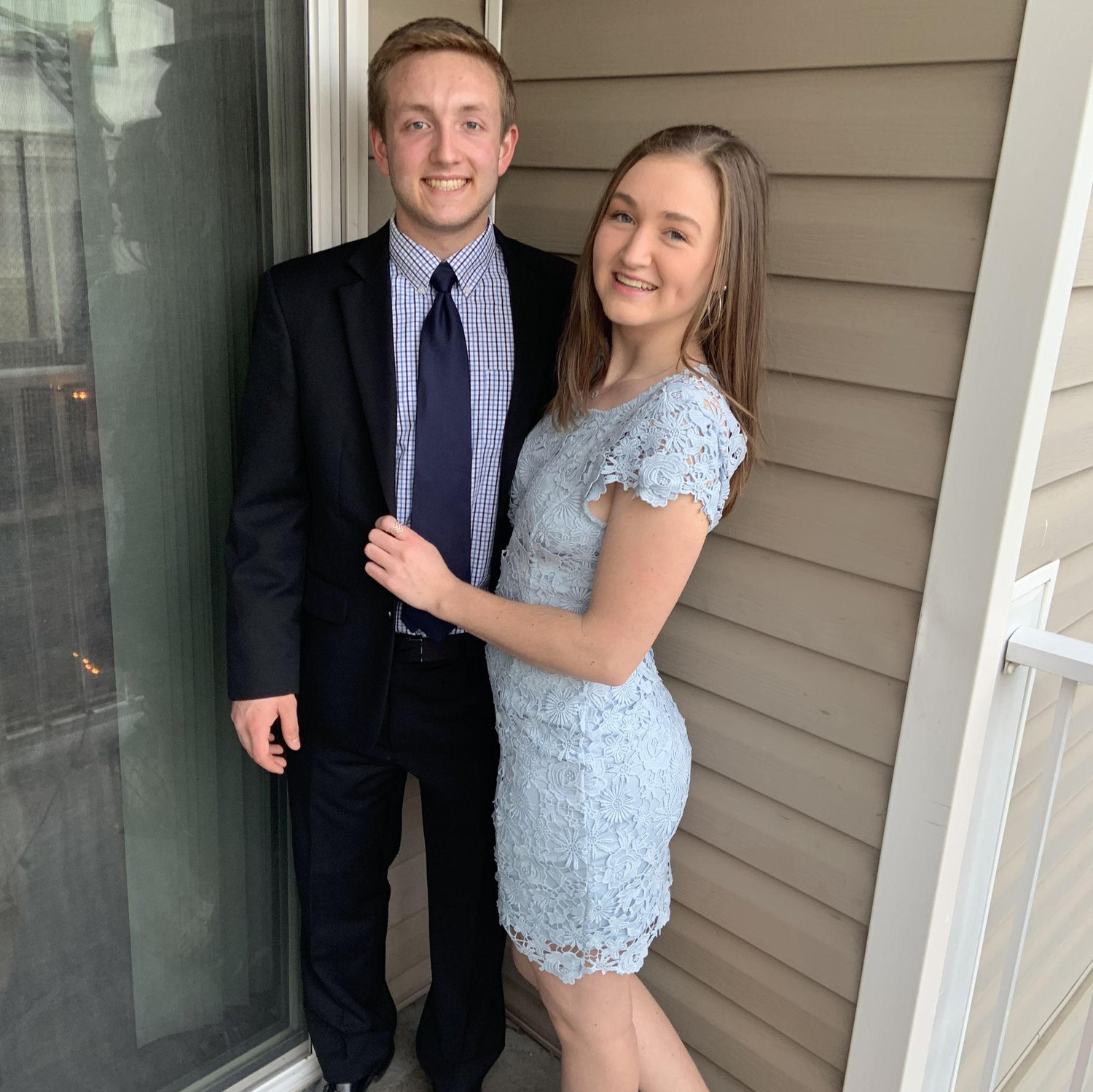 Long distance was difficult. They visited each other as much as they could. This is them at Hannah’s sorority spring formal in 2019.