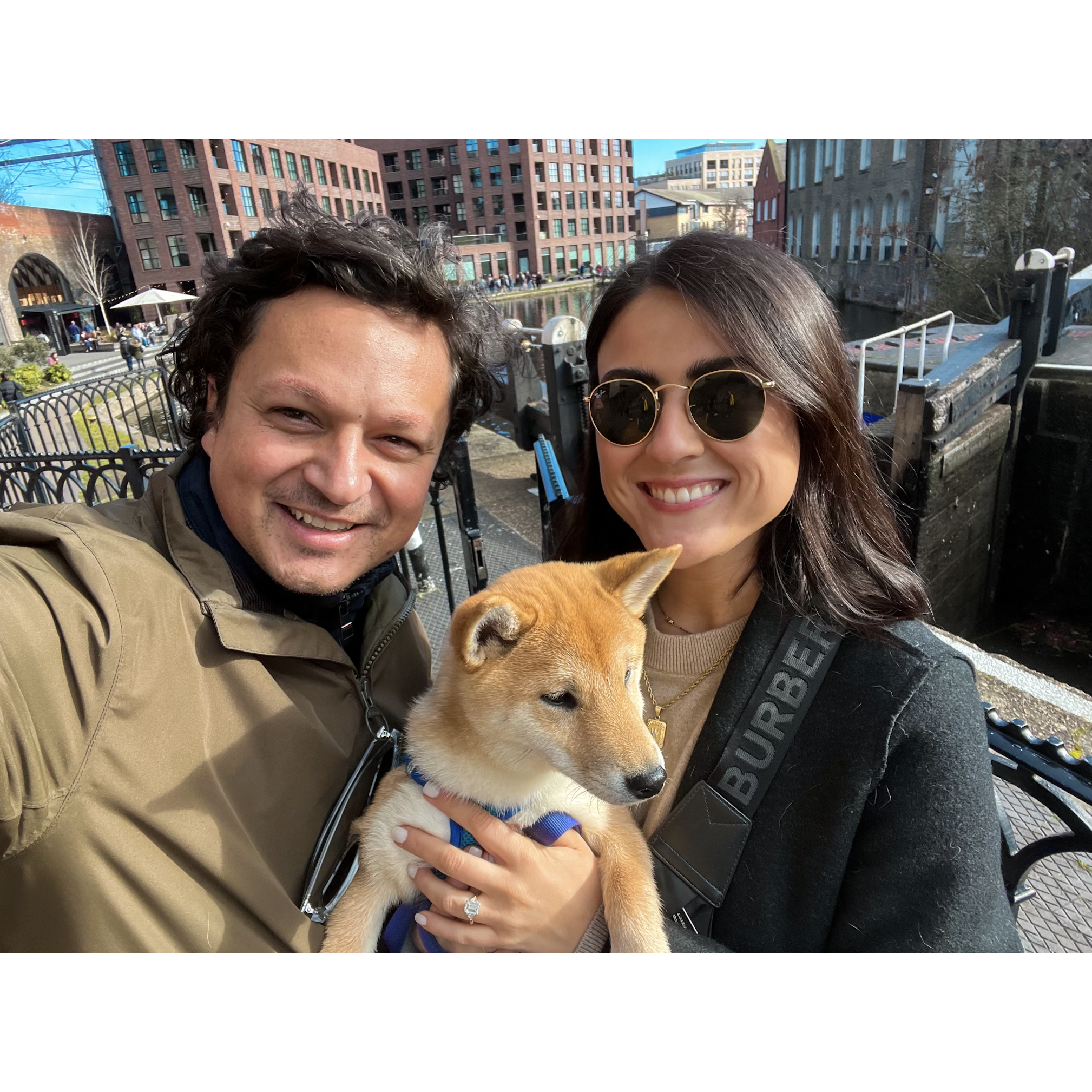 Out with our puppy Rob