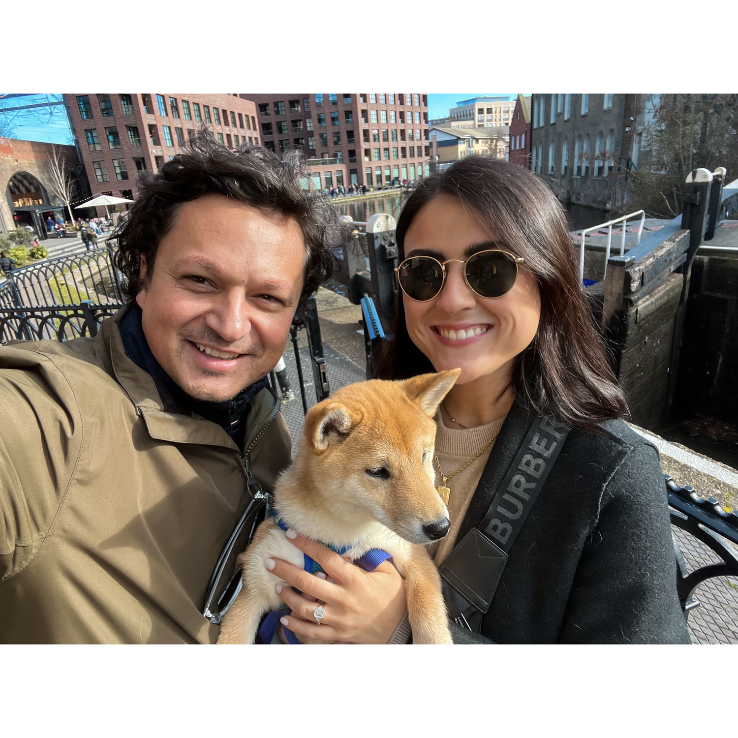 Out with our puppy Rob