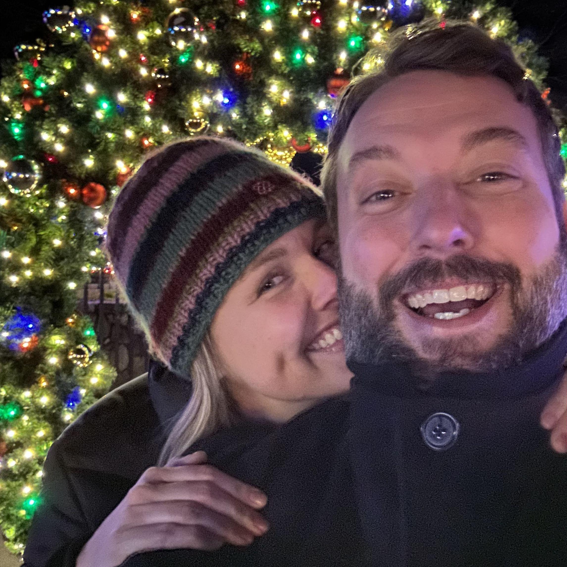 Celebrating our 6th month anniversary with ice skating and Christmas lights