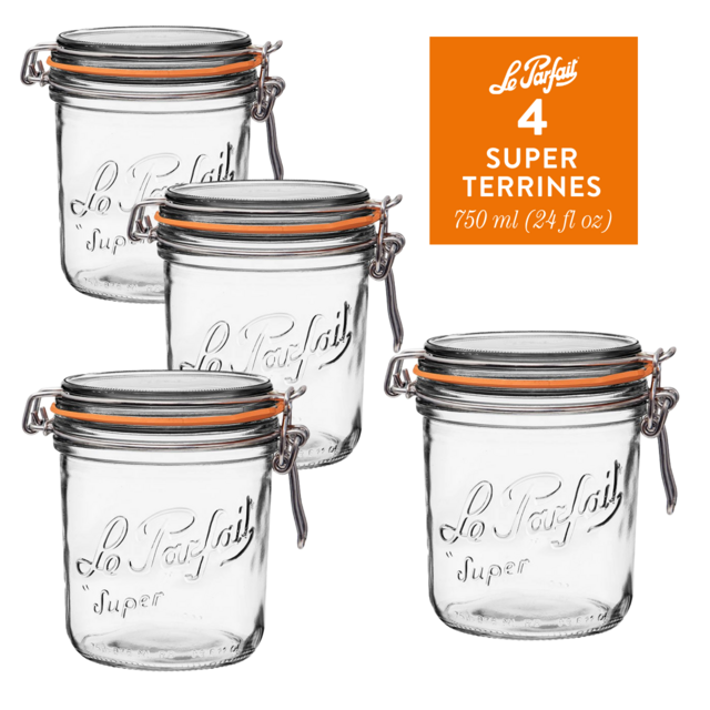 Le Parfait Super Terrines / Size: 750ml (24oz) / Set of: 4