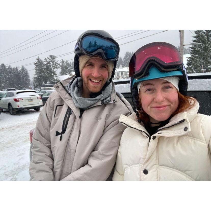 first time snowboarding!