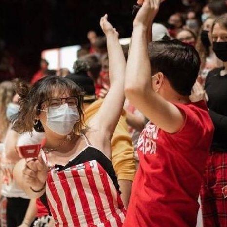 Cheering on the Badgers