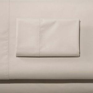 280-Thread-Count Pima Cotton Percale Sheet Set (Queen, Silver Sand)