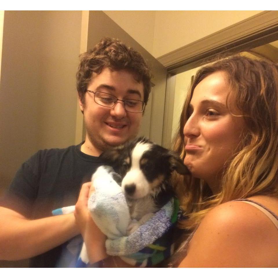 Ralph's first bath
