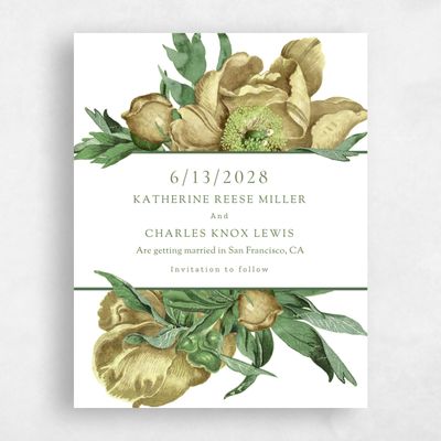 Yellow Wedding Save the Date - Sparrow Bloom