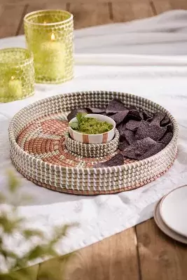Woven Seagrass Chip + Dip Bowl