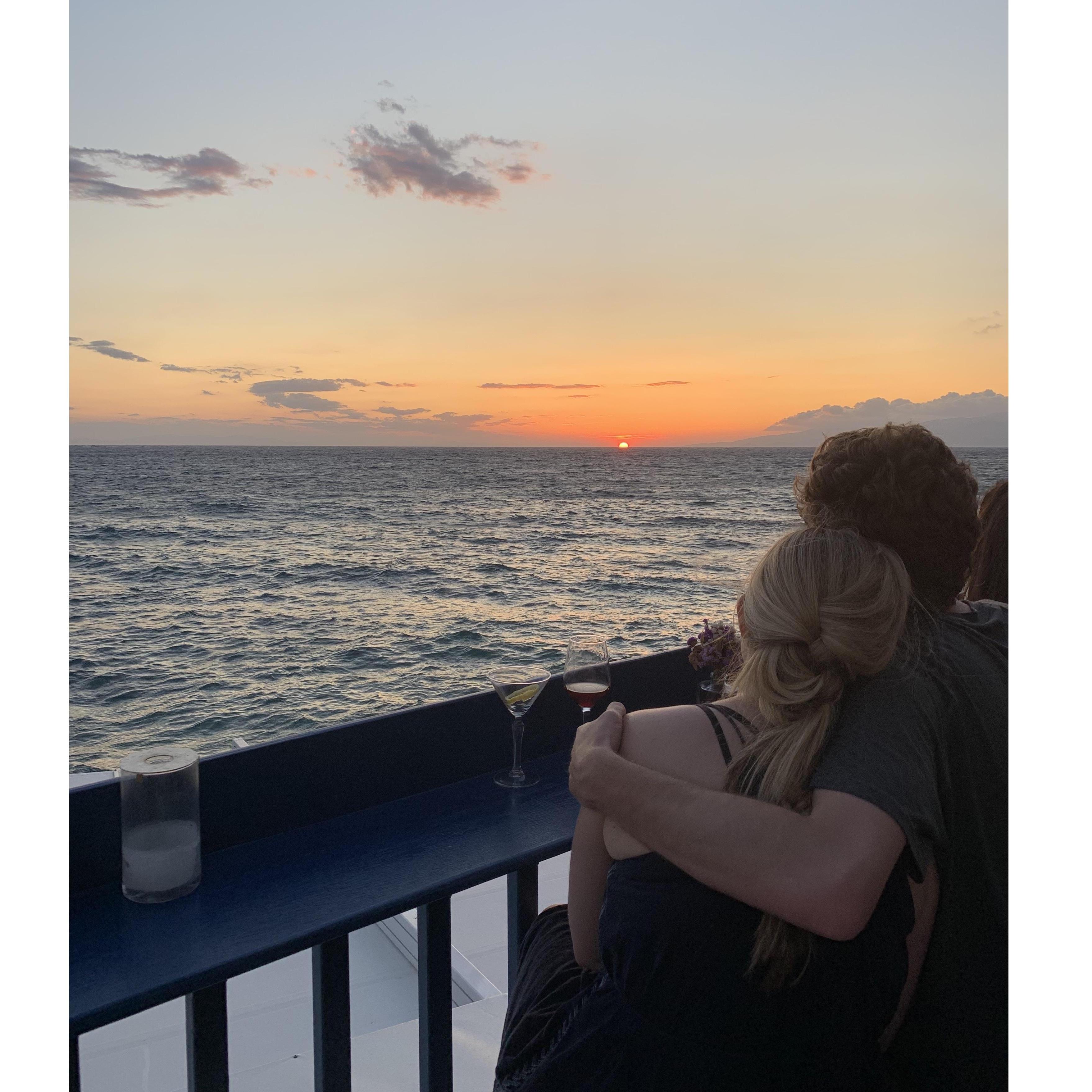 So thankful that strangers took this photo of us watching the sunset in Mykonos