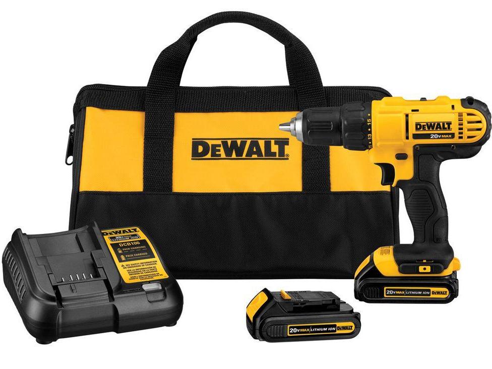 DEWALT 20-Volt Max 1/2-in Cordless Drill (Charger Included and 2-Batteries Included)