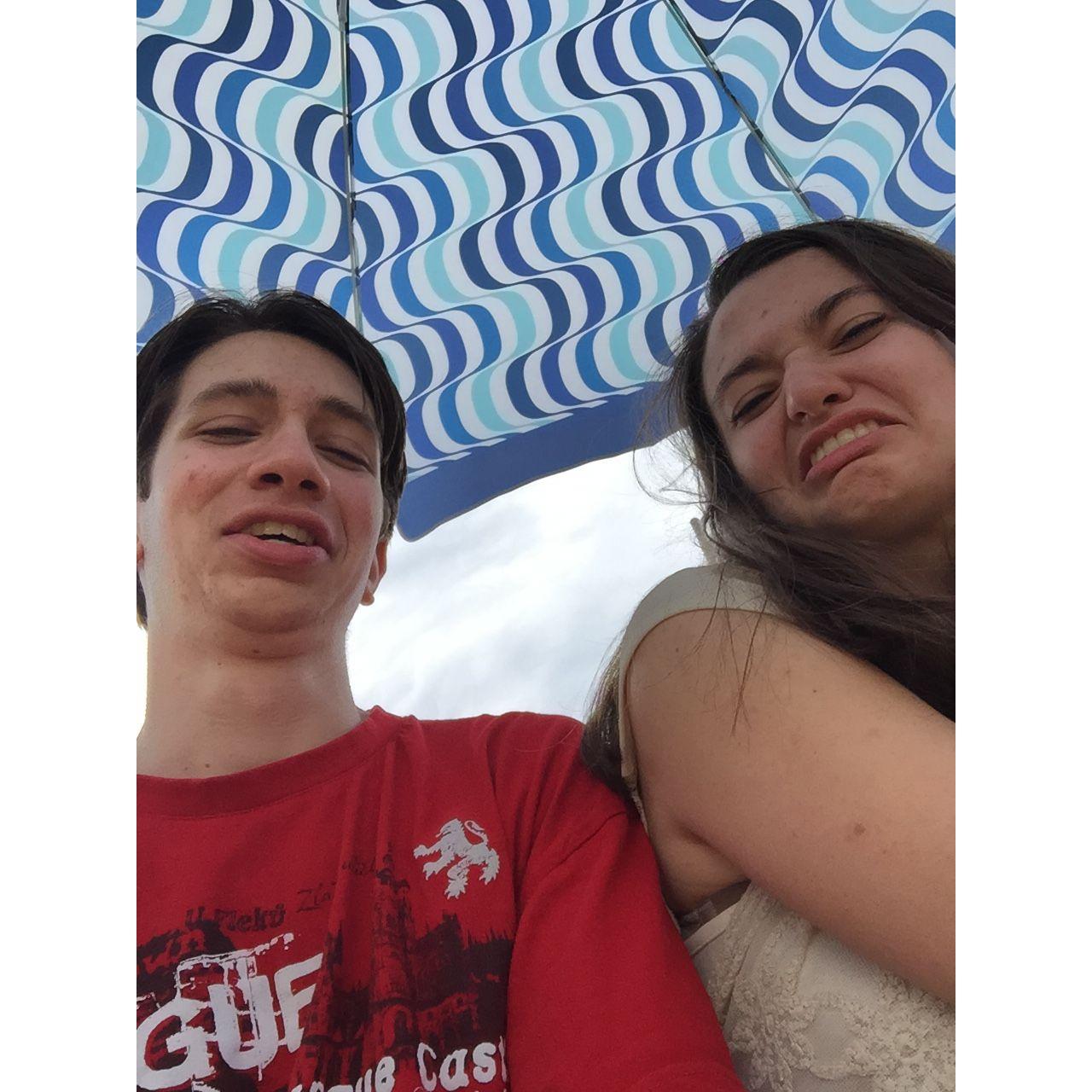 Just friends having a nice time at the game