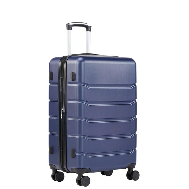 Sweetcrispy Carry on Luggage, Hard Shell ABS Suitcase with Double Spinner Wheels, Lightweight Expandable Rolling Suit Case with TSA Lock, 20 Inch Canal Blue