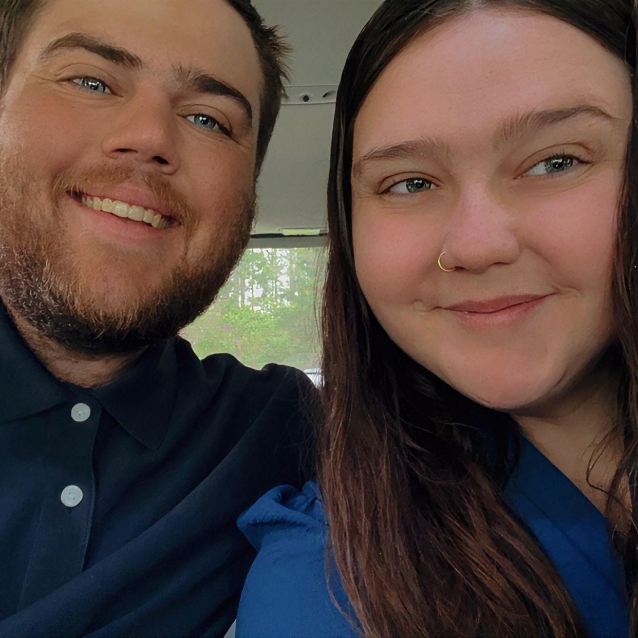 Our first time dressed up as Fiancé's