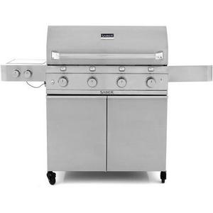 Saber 670 40-Inch 4-Burner Infrared Propane Gas Grill With Side Burner - R67SC0017