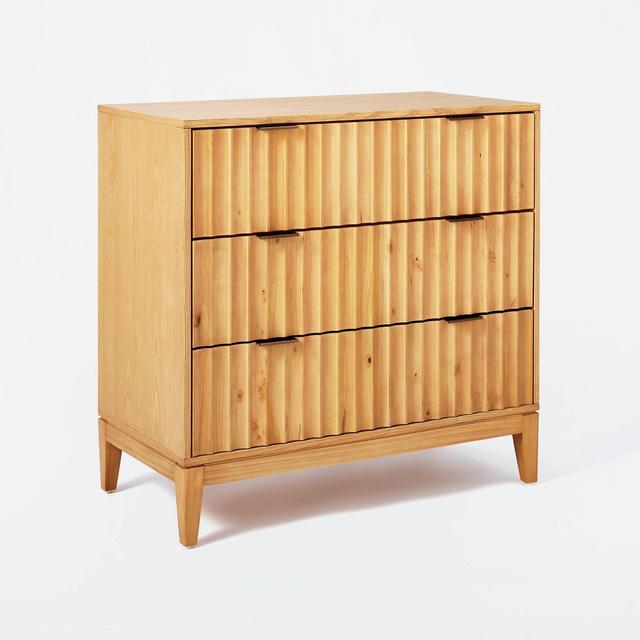 Thousand Oaks Wood Scalloped 3 Drawer Brown - Threshold™ designed with Studio McGee