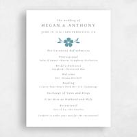 Blue Wedding Program - Maldives