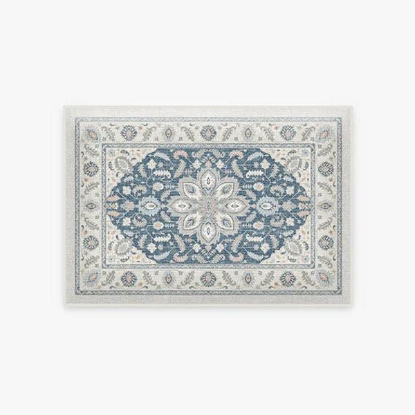 Safiya Teal Sage Bath Mat | Ruggable