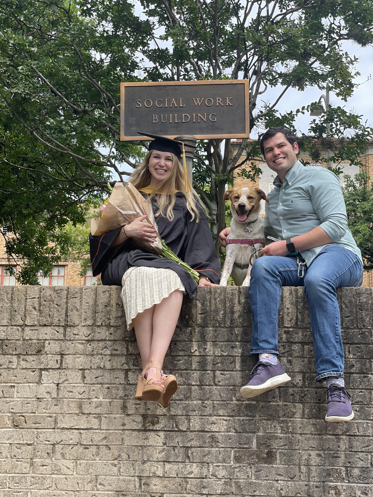 May, 2021. Hannah’s MSW graduation from the University of Texas at Austin.