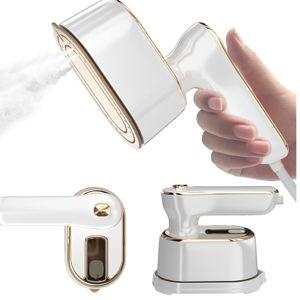 Travel Steamer Iron for Clothes Mini - Portable Ironing Machine Travel Small Size Portable Steamer Travel College Dorm Home Essentials Steamer for Clothes(White)