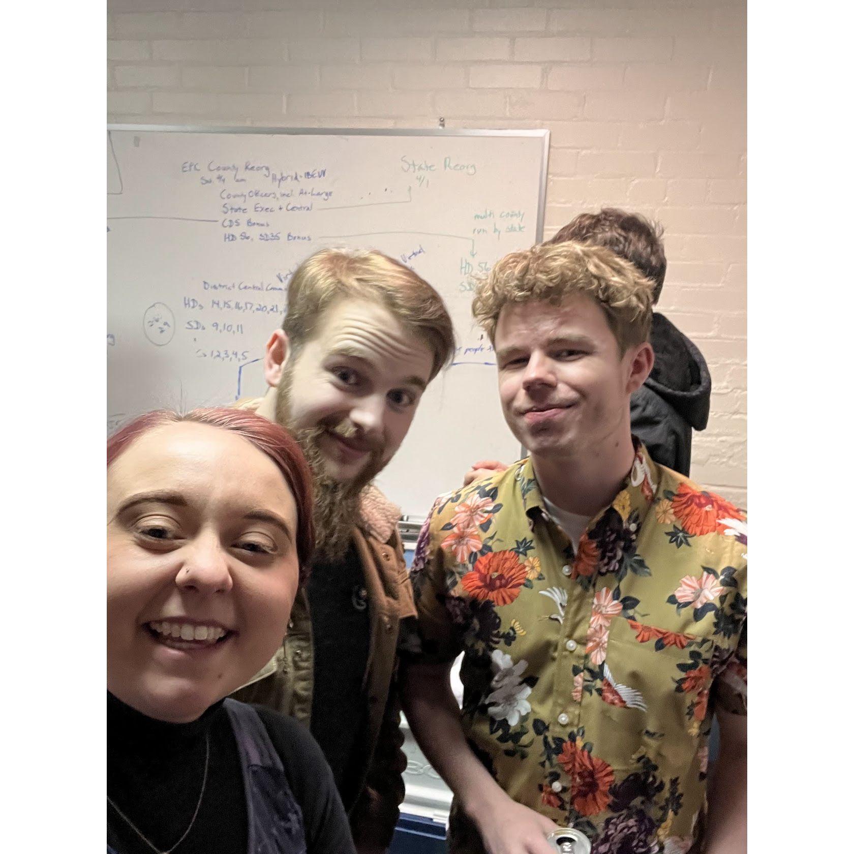 Zach’s first-time meeting Tom at the brand new EPCD Party office! This moment sparked a great friendship—we bonded over our mutual dislike for TABOR (political people, right?) 🗳️😂