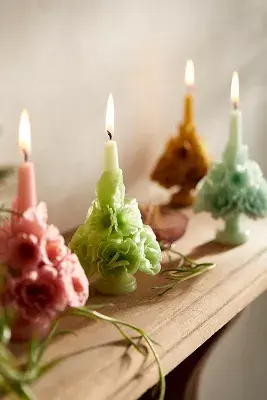 Oaxacan Floral Taper Candle, Medium