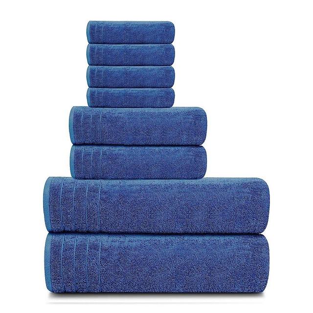 Tens Towels Bath Towels Set, 2 Extra Large Bath Towels, 2 Hand Towels, 4 Washcloths, 100% Cotton Towels, Lighter Weight & Super Absorbent, Quick Dry, Bathroom Towels Set for Daily Use (Pack of 8)