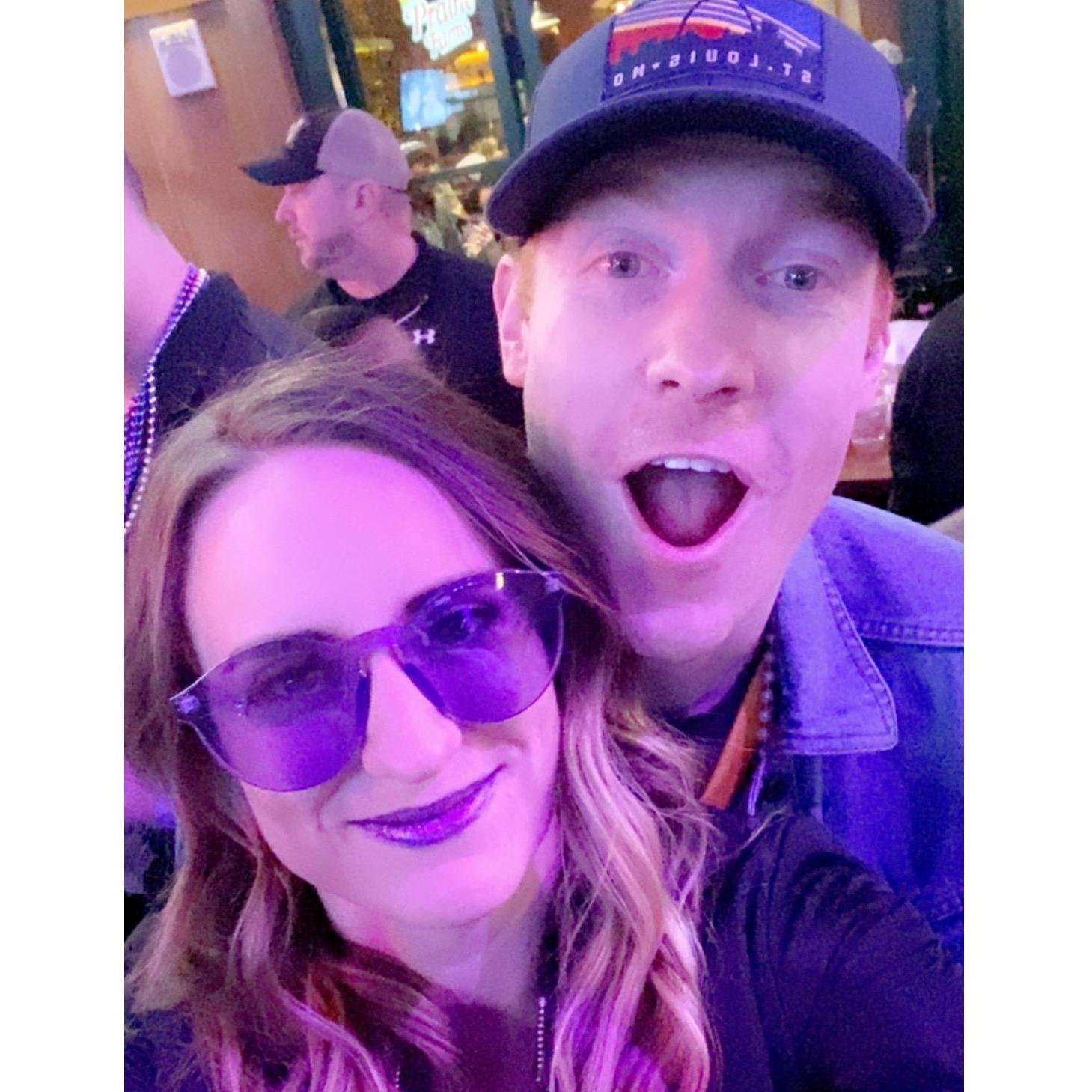Enjoying Mardi Gras in St Louis. This celebration always falls on my birthday weekend every year!
